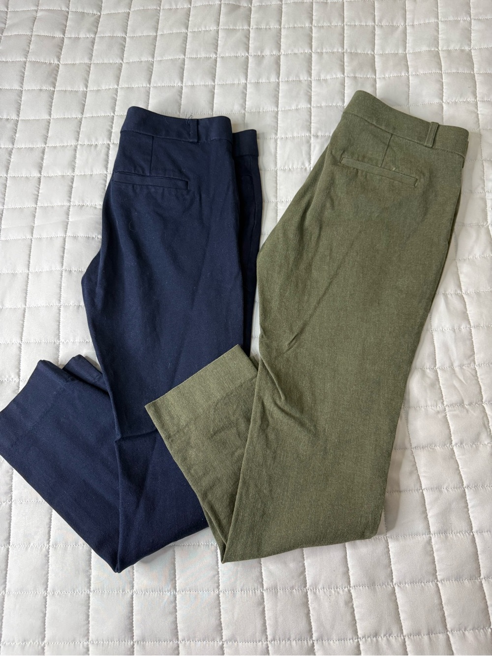 Banana Republic Ankle Pants in Navy and Olive